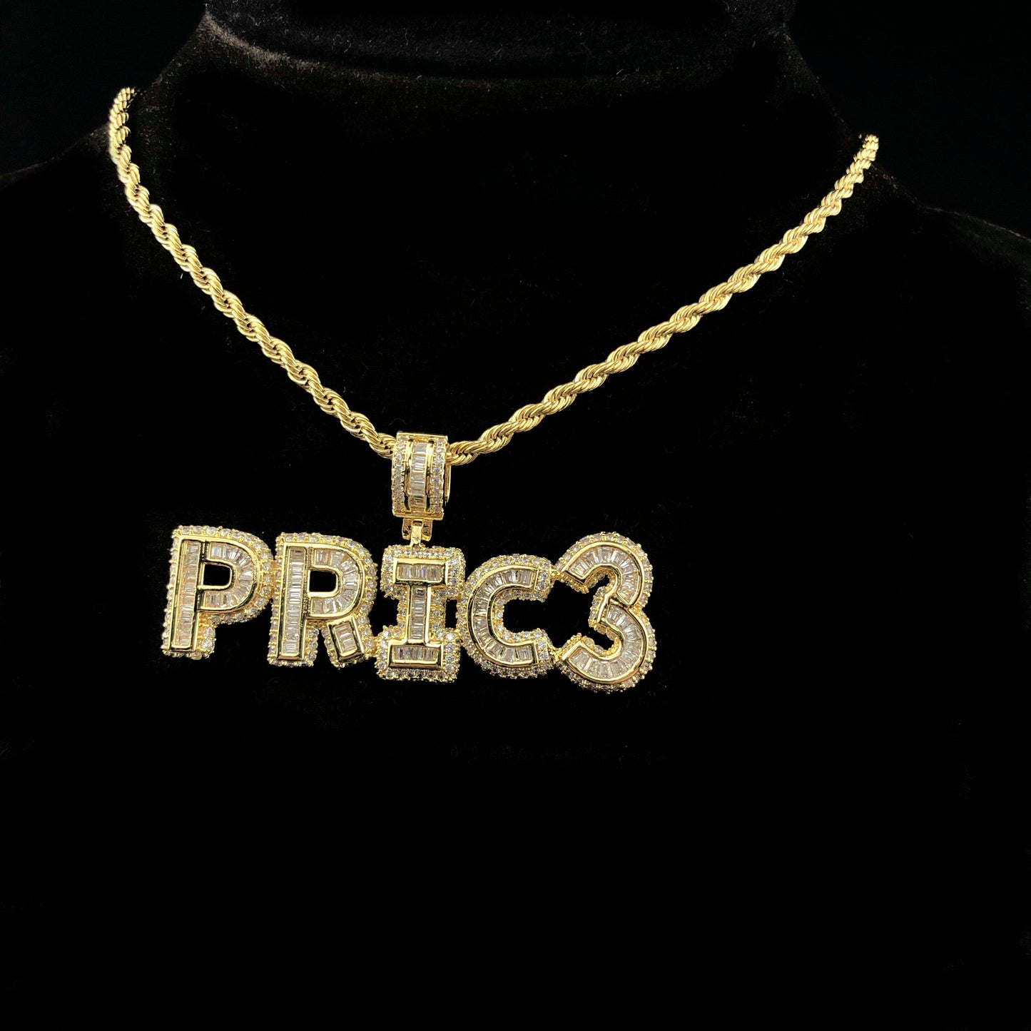 Small Baguette Custom Pendant