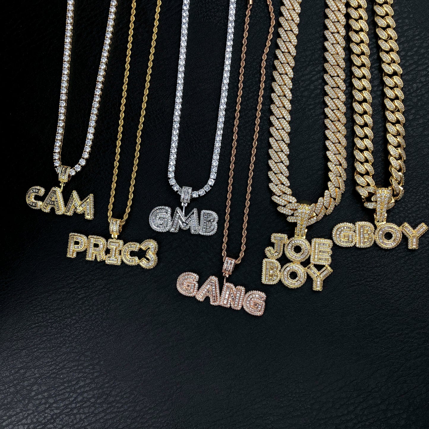 Small Baguette Custom Pendant