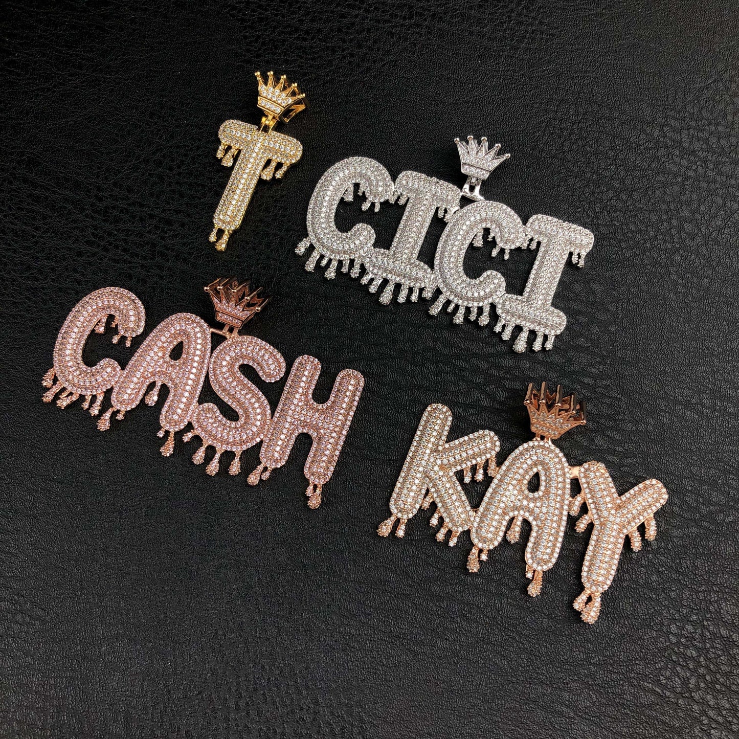 Crowned Dripping Custom Pendant