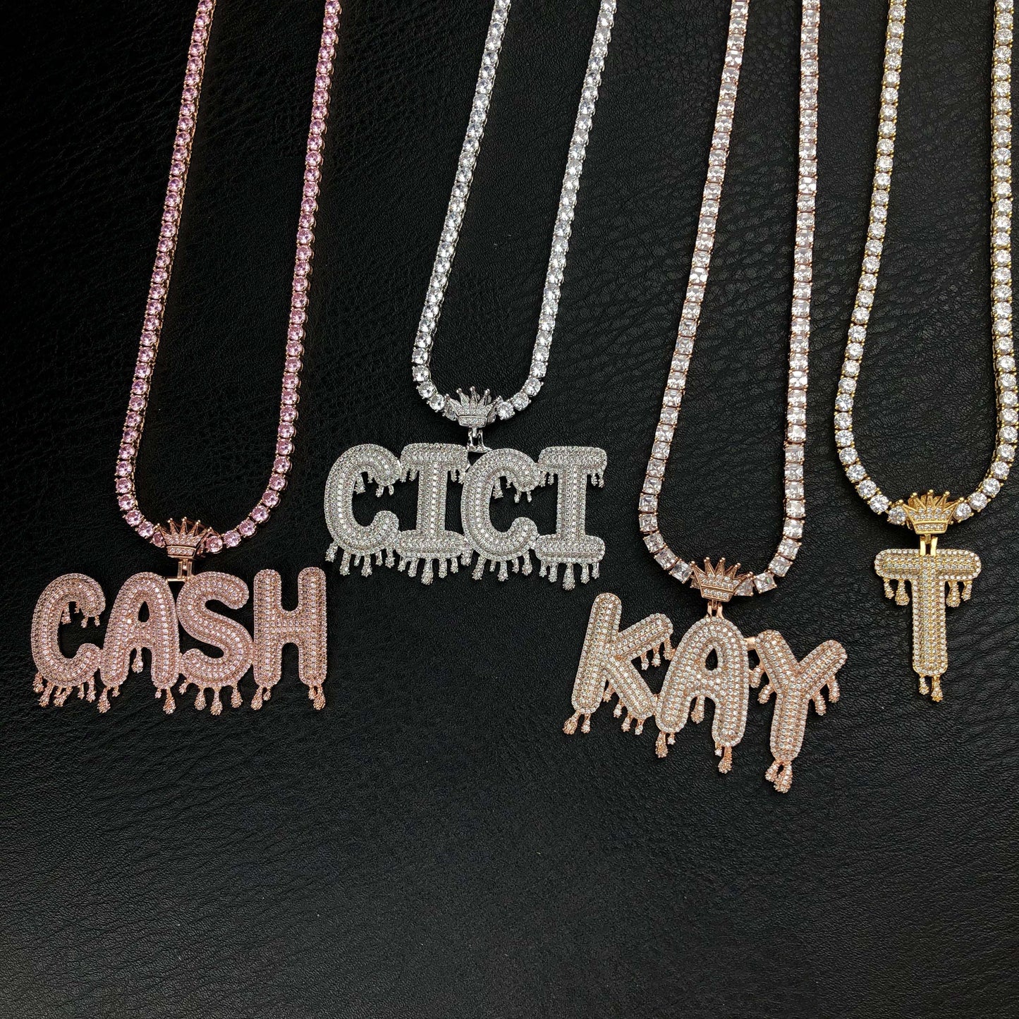 Crowned Dripping Custom Pendant