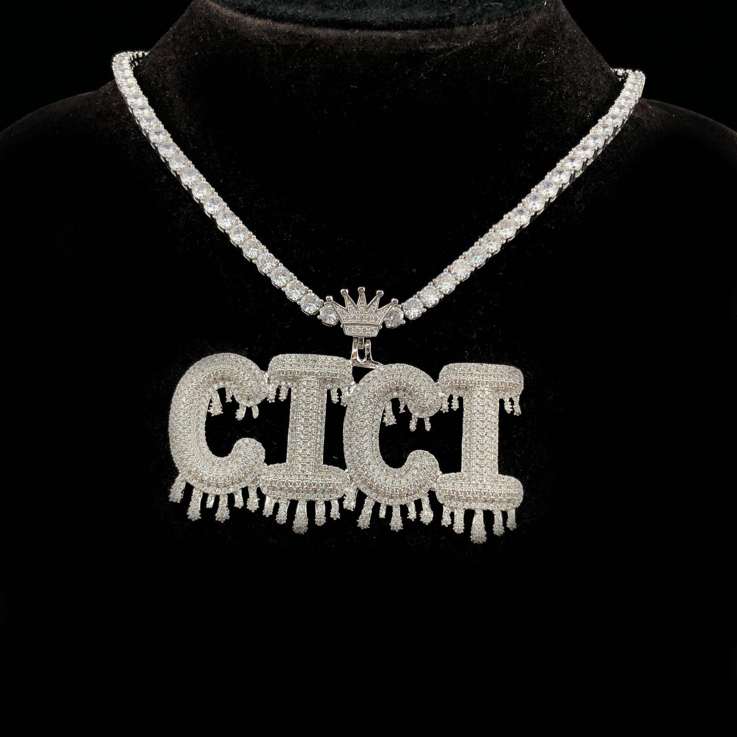 Crowned Dripping Custom Pendant