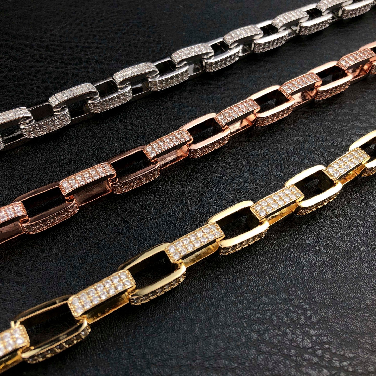 10mm iced hermes link chain