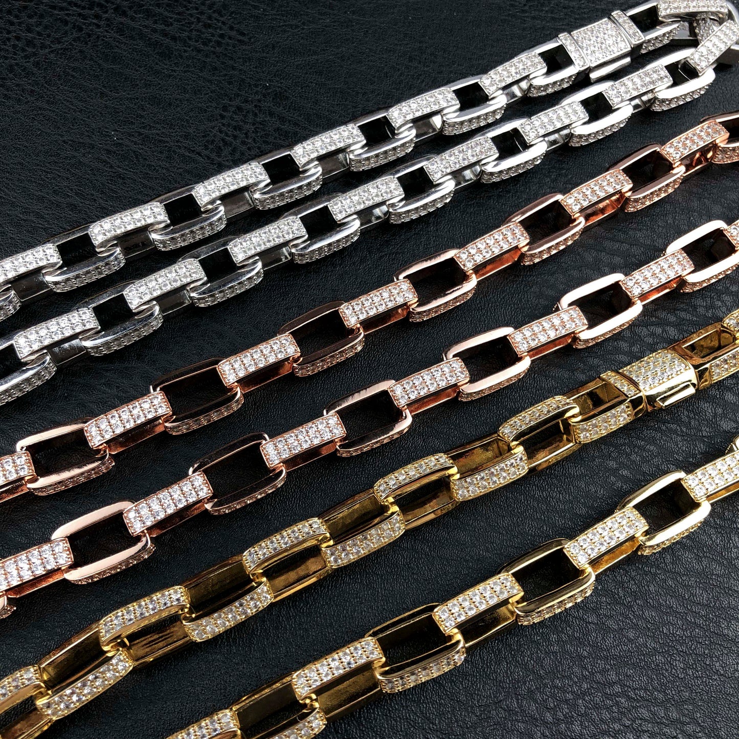 10mm iced hermes link chain