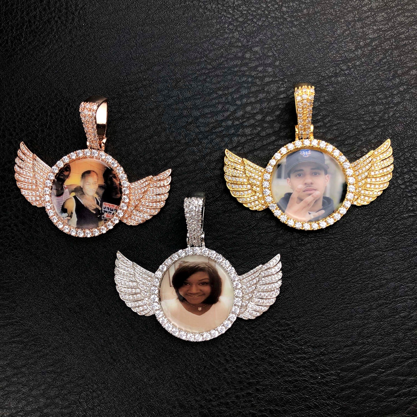 Iced Wings Custom Picture Pendant