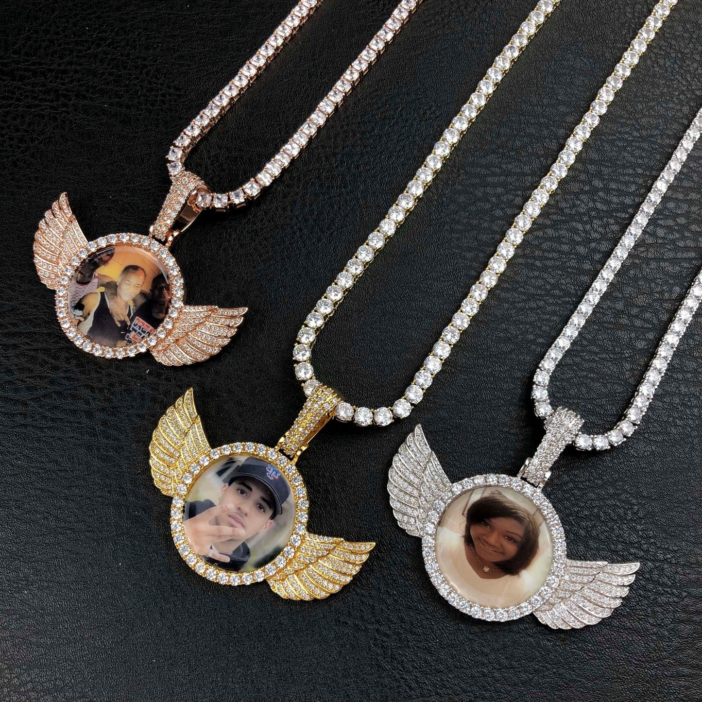 Iced Wings Custom Picture Pendant