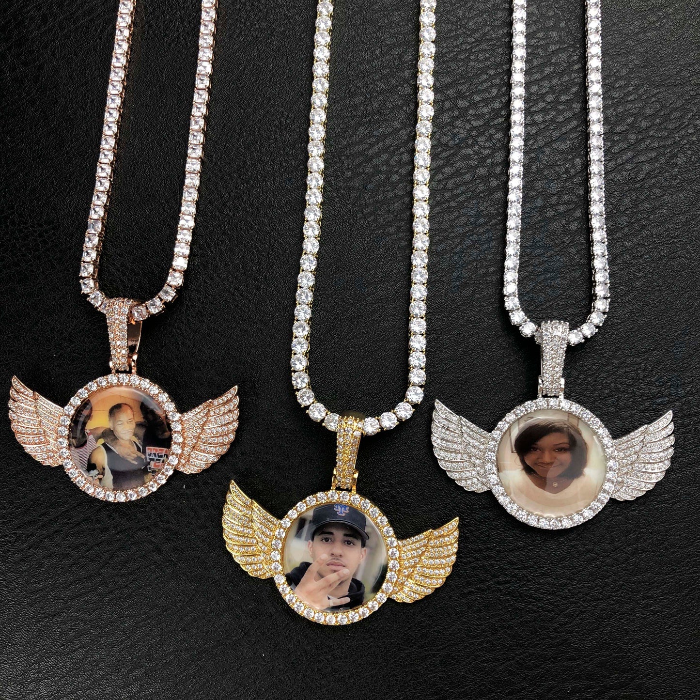 Iced Wings Custom Picture Pendant