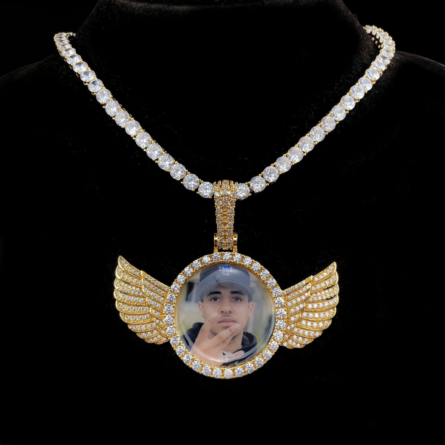Iced Wings Custom Picture Pendant