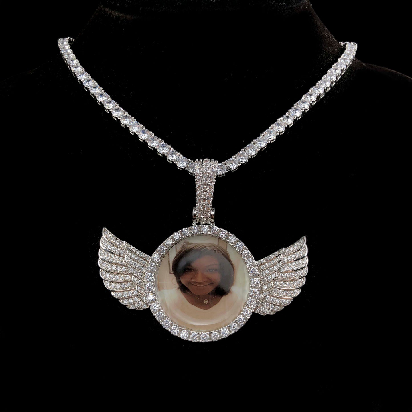 Iced Wings Custom Picture Pendant