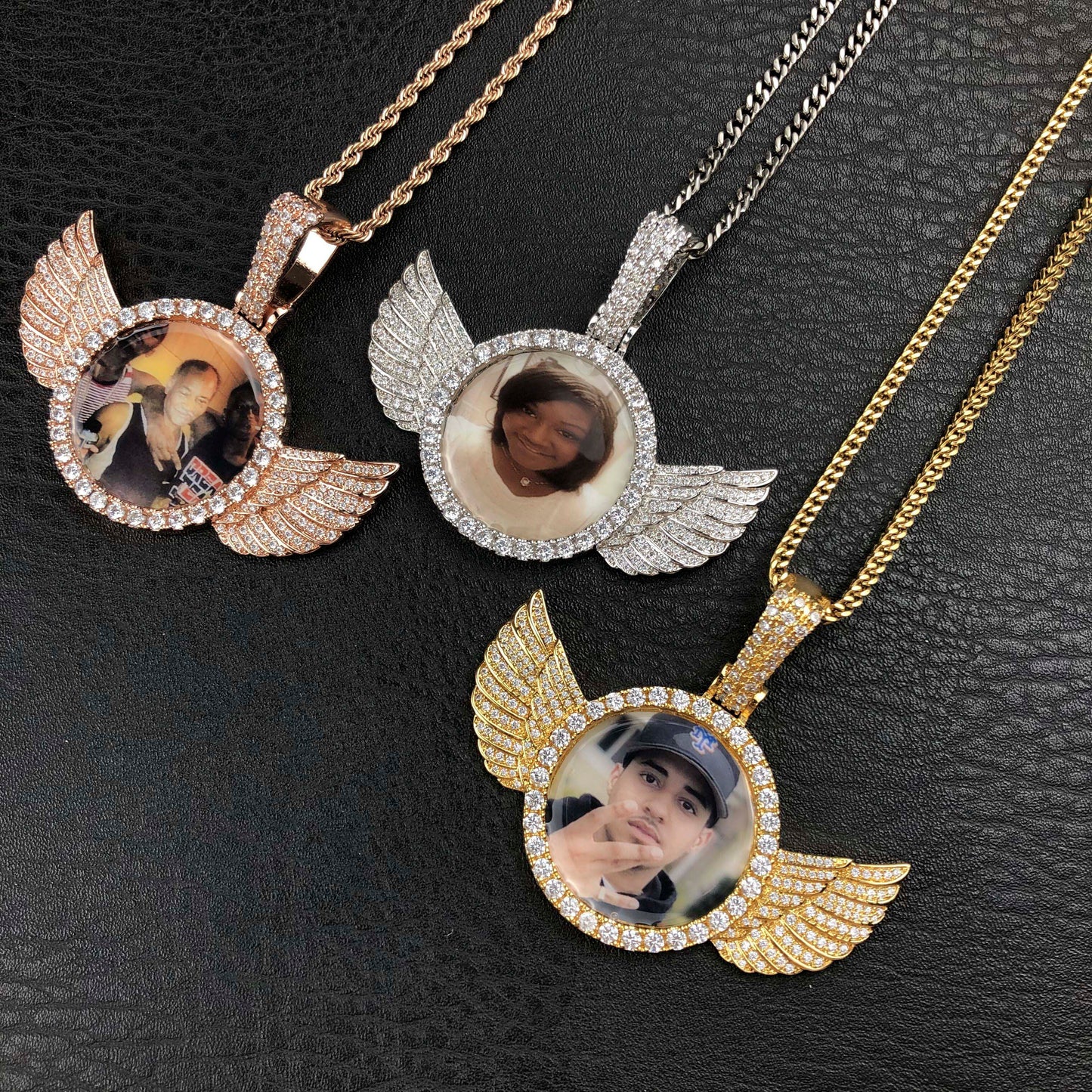 Iced Wings Custom Picture Pendant