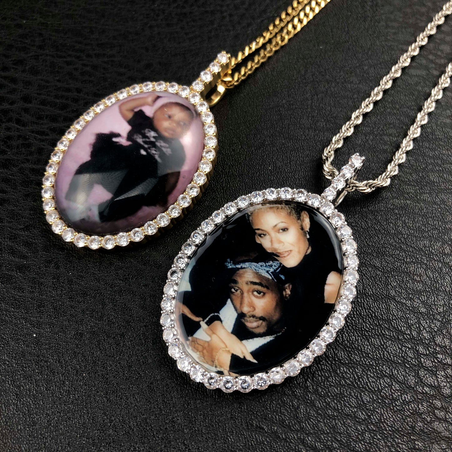 3D Oval Custom Picture Pendant