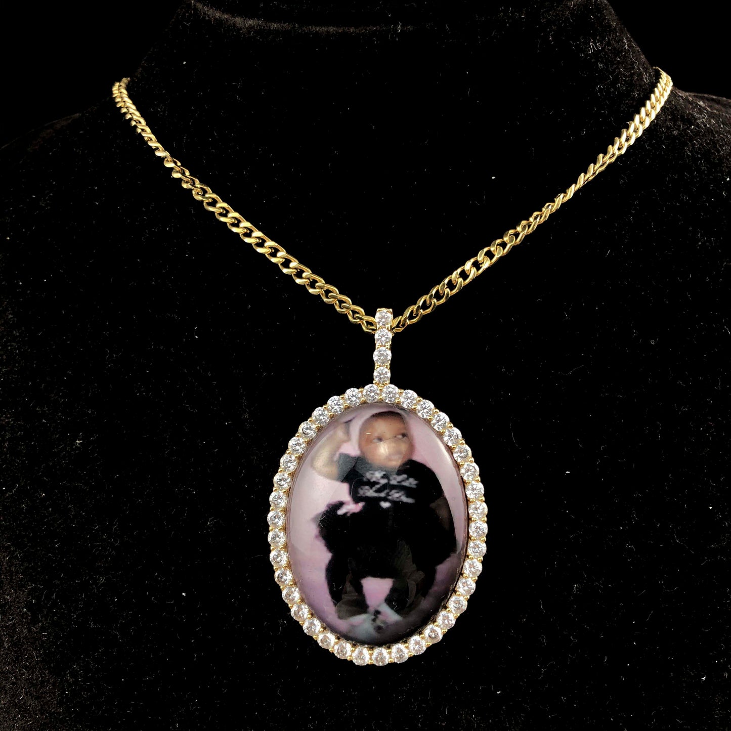 3D Oval Custom Picture Pendant