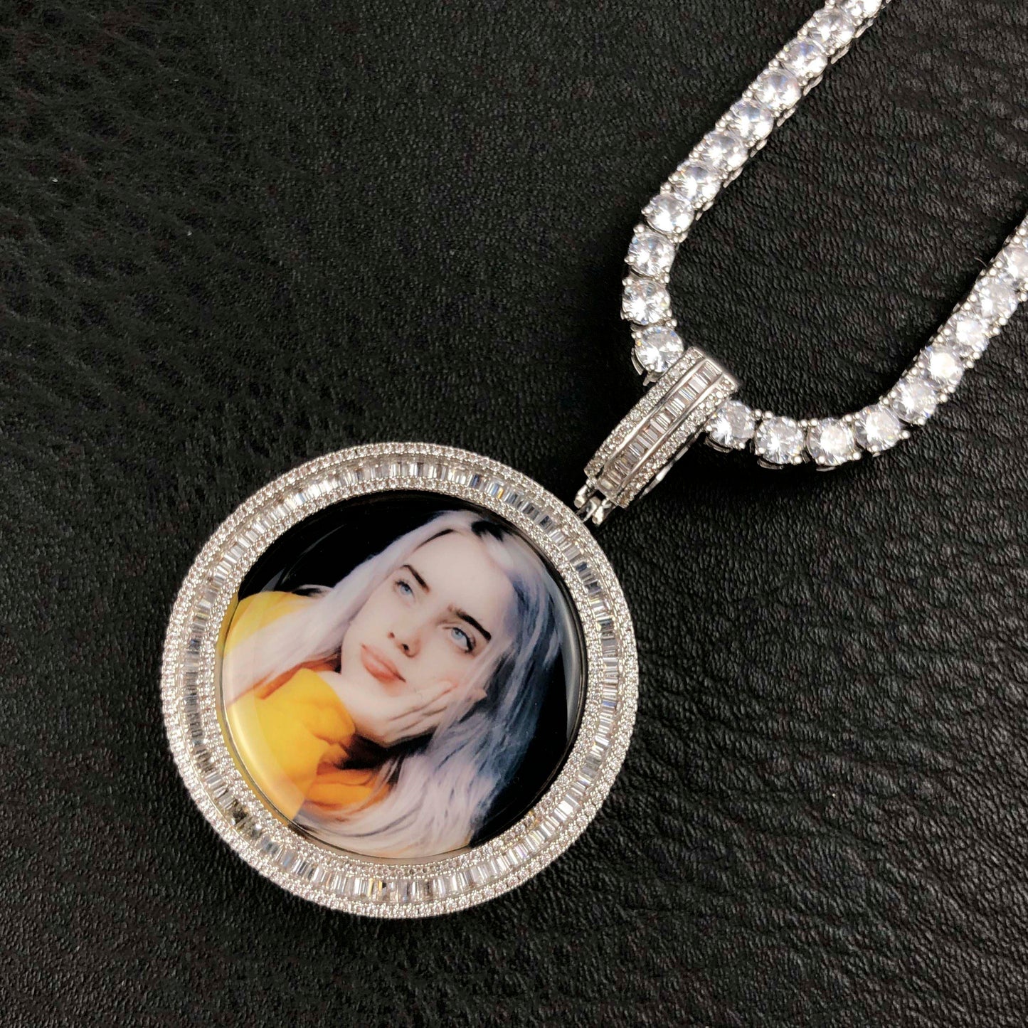 Custom Baguette picture Pendant