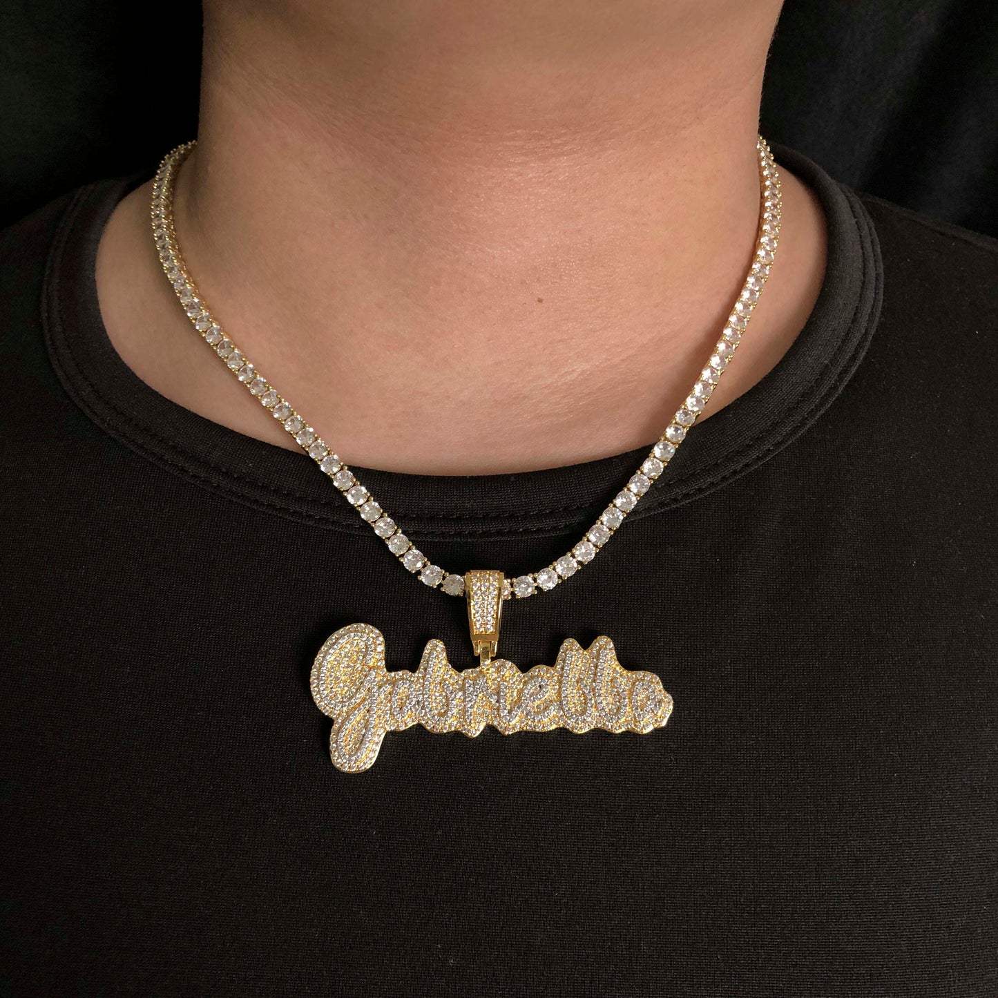 Script Custom Letter Pendant