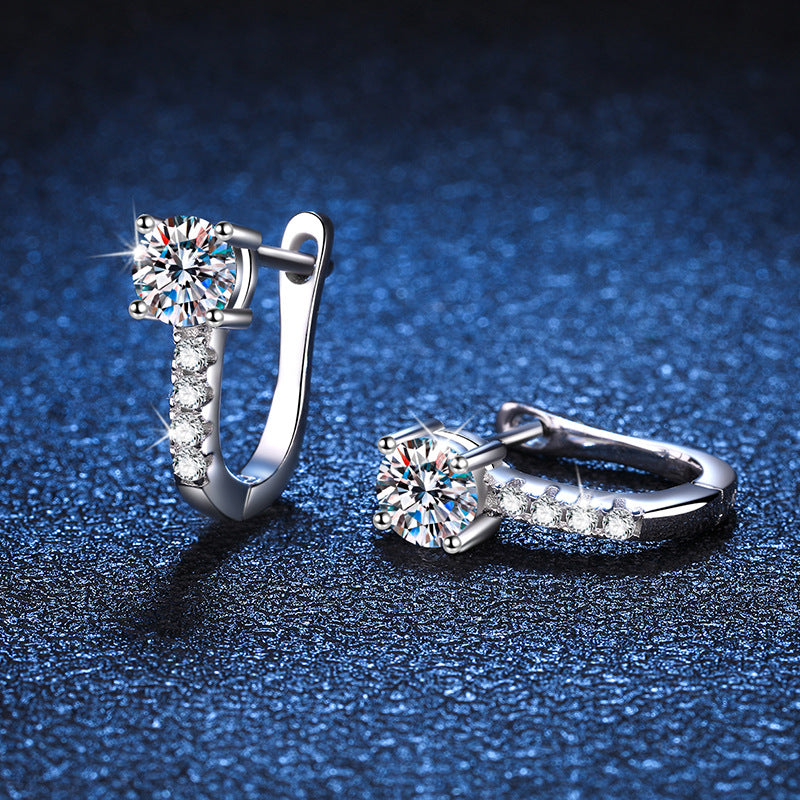 925 Silver Moissanite VVS Earrings