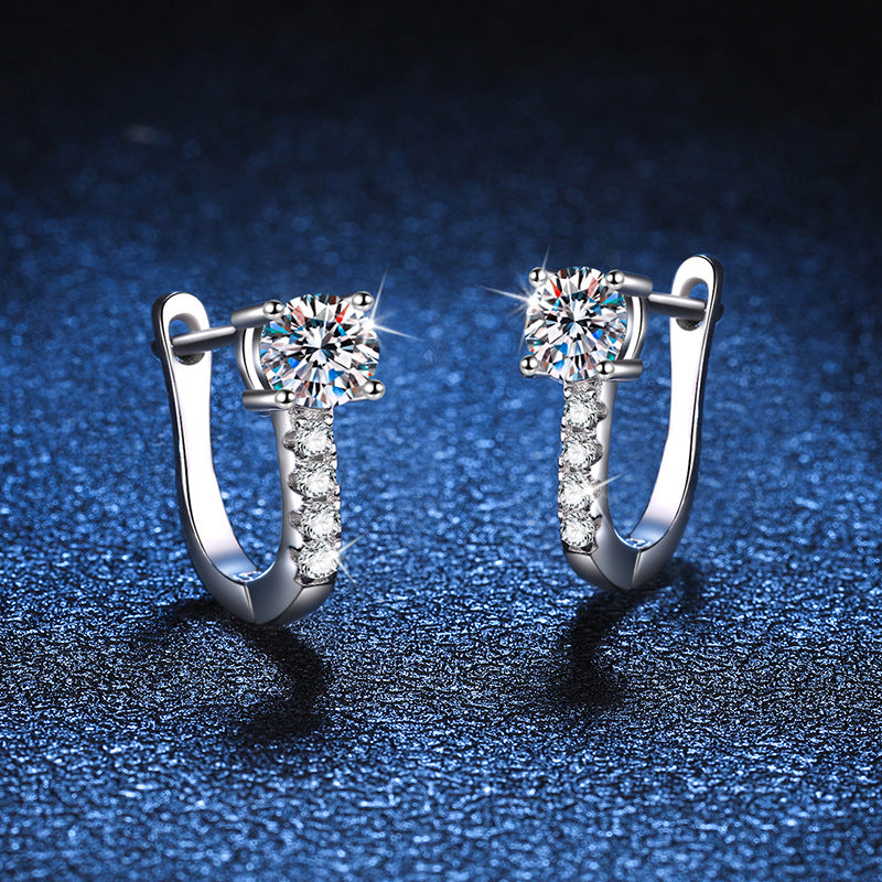 925 Silver Moissanite VVS Earrings