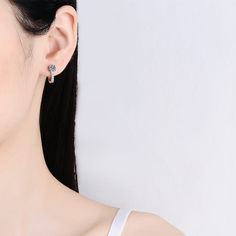 925 Silver Moissanite VVS Earrings