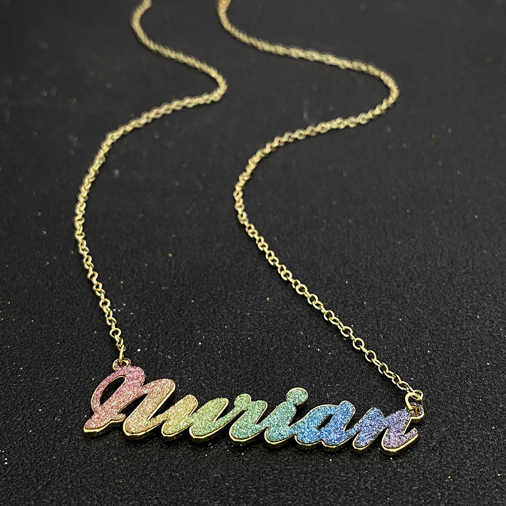 Women's custom letters pendant