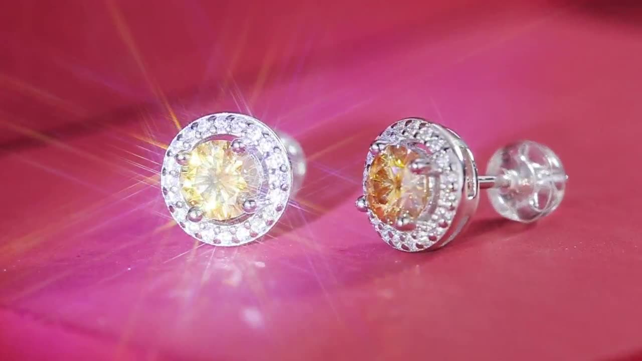 925 Silver Moissanite Earrings