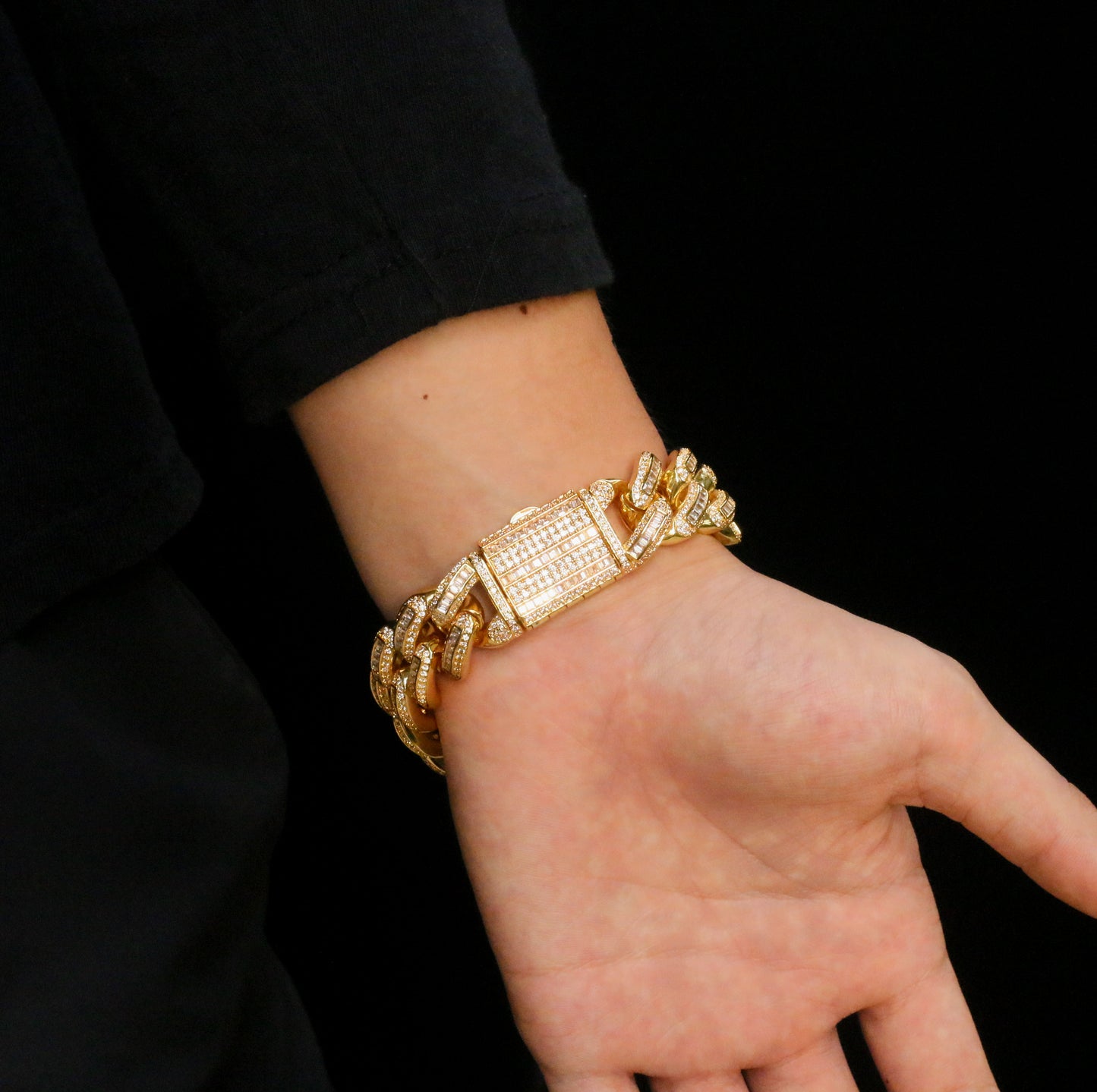 19mm Baguette Cuban Bracelet Chain