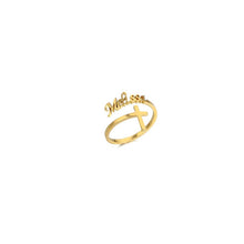 Load image into Gallery viewer, Personalized Name Ring for Women, Custom Promise Ring for Her Adjustable Couples Rings
