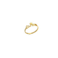 Load image into Gallery viewer, Personalized Name Ring for Women, Custom Promise Ring for Her Adjustable Couples Rings
