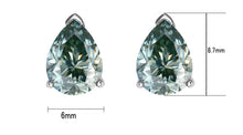 Load image into Gallery viewer, 925 Silver Moissanite Pear Shape Stud earrings
