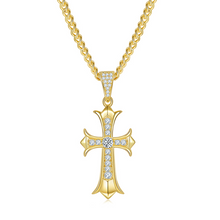 Load image into Gallery viewer, 925 Silver Moissanite Cross pendant
