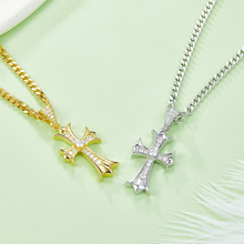 Load image into Gallery viewer, 925 Silver Moissanite Cross pendant
