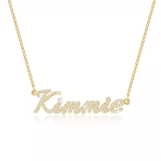 moissanite S925 silver Woman Custom Letter pendant Jewelry