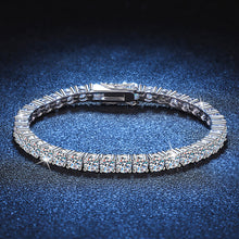 Load image into Gallery viewer, 925 silver Moissanite Tennis chain and Bracelet
