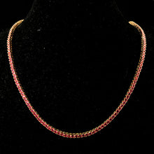 Load image into Gallery viewer, 3mm Round Cut Diamond Blood Red Tennis Chain
