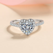 Load image into Gallery viewer, Heart 925 Sterling Silver Moissanite Ring
