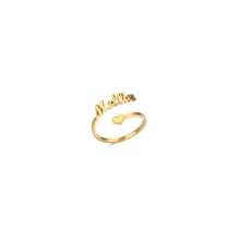 Load image into Gallery viewer, Personalized Name Ring for Women, Custom Promise Ring for Her Adjustable Couples Rings
