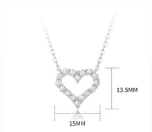 Load image into Gallery viewer, 925 Silver Diamond Moissanite VVS Mini Heart Necklace for Women
