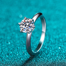 Load image into Gallery viewer, 925 Silver Diamond Moissanite Ring
