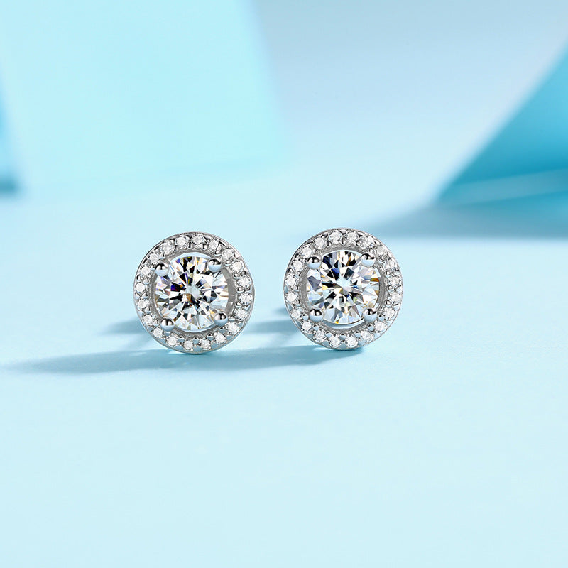 925 Silver Moissanite Earrings