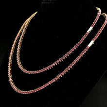 Load image into Gallery viewer, 3mm Round Cut Diamond Blood Red Tennis Chain
