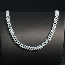 Load image into Gallery viewer, 925 silver Moissanite 8mm Prong Cuban chain and Bracelet
