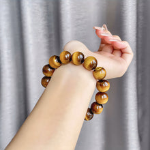 Load image into Gallery viewer, Tiger eye stone Bracelet glass beads Men and women bangle
