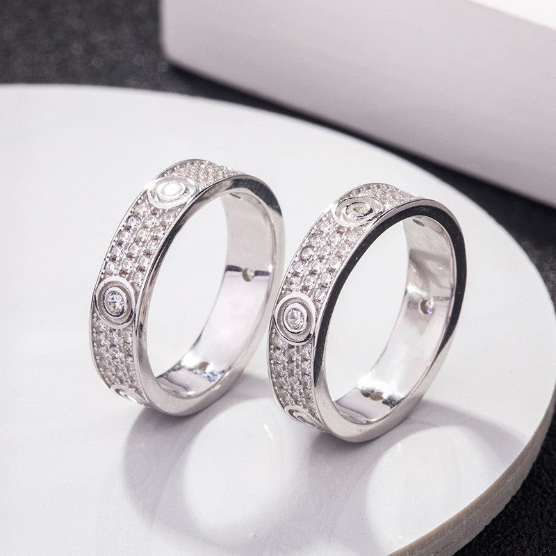 Fashion 925 Silver Diamond Moissanite Ring