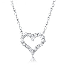 Load image into Gallery viewer, 925 Silver Diamond Moissanite VVS Mini Heart Necklace for Women
