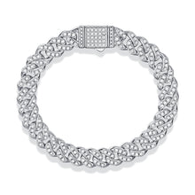 Load image into Gallery viewer, 925 silver Moissanite 8mm cuban Bracelet
