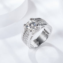 Load image into Gallery viewer, 925 Silver Diamond Moissanite wedding ring
