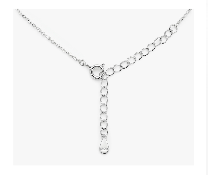 925 silver fan shaped small skirt moissanite fully inlaid women's necklace