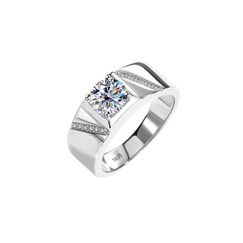 925 Silver Diamond Moissanite Men and women Ring
