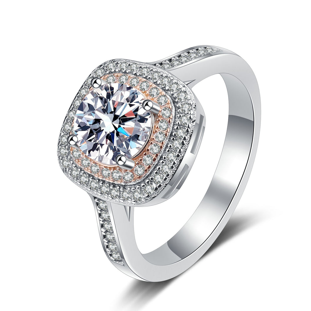 925 Silver Diamond Moissanite Ring