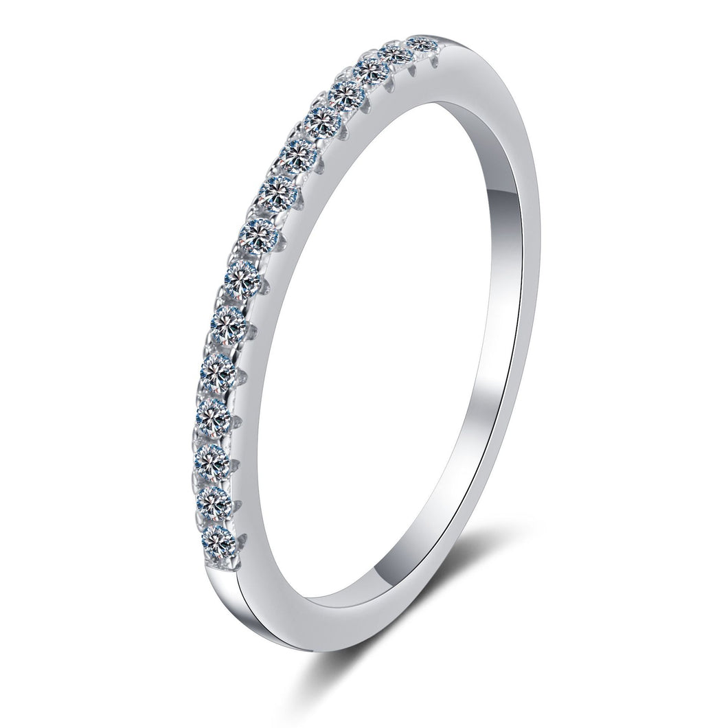 925 Sterling Silver Moissanite Solitaire Engagement Ring for Women D Color VVS1