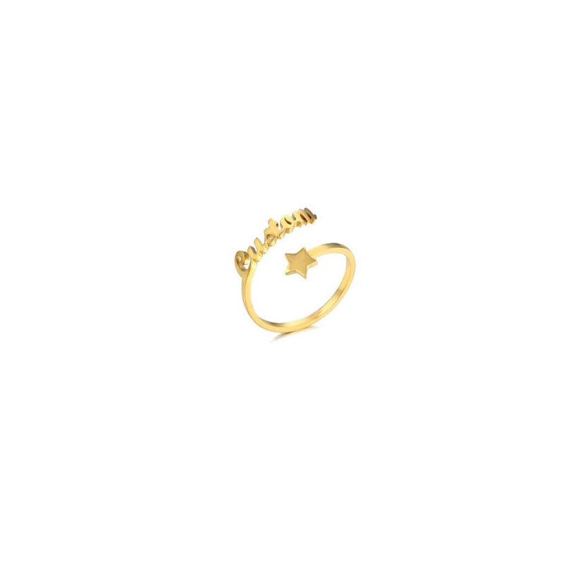 Personalized Name Ring for Women, Custom Promise Ring for Her Adjustable Couples Rings