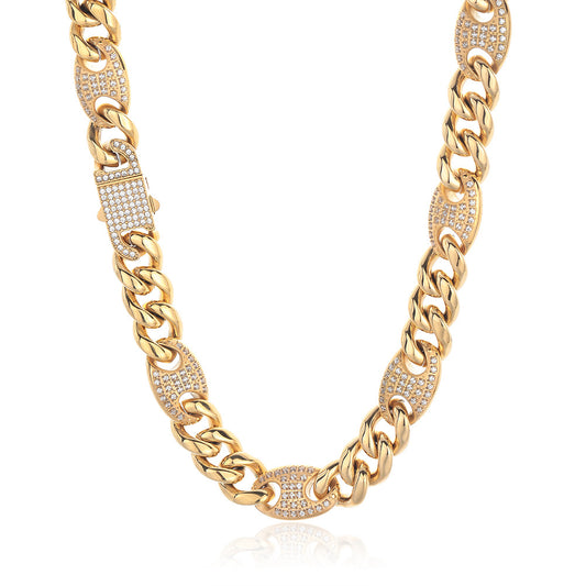 12mm Miami Cuban Royal Link Chain Necklace