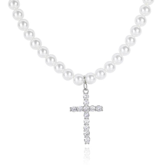 Pearl Cross Chain-6mm 8mm 10mm